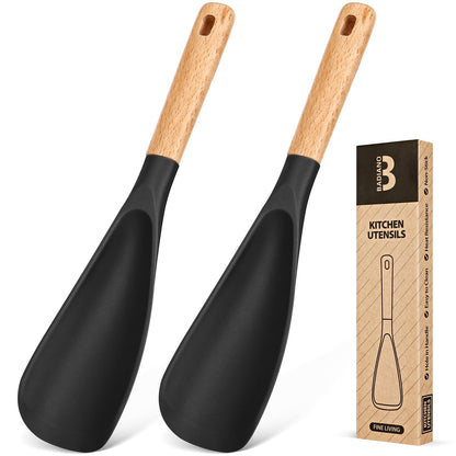 Badiano Silicone Cooking Spoon for Nonstick Cookwares, Multi-function,11.4"