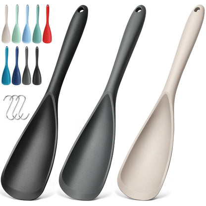 3 PACK Silicone Cooking Spoon Spatula for Nonstick Cookware, Heat‑resistant