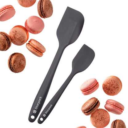 Starpack 'Scrape and Stir' Silicone Rubber Spatula Set (4-Piece) - LFGB Non Toxic, 600°F Heat Resistant, BPA-Free, One-Piece Kitchen Baking Spatulas - Dishwasher Safe for Nonstick Cookware Sage Green