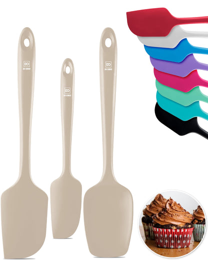 DI ORO Silicone Spatula Set - 600F Heat Resistant, 3-Pc Red