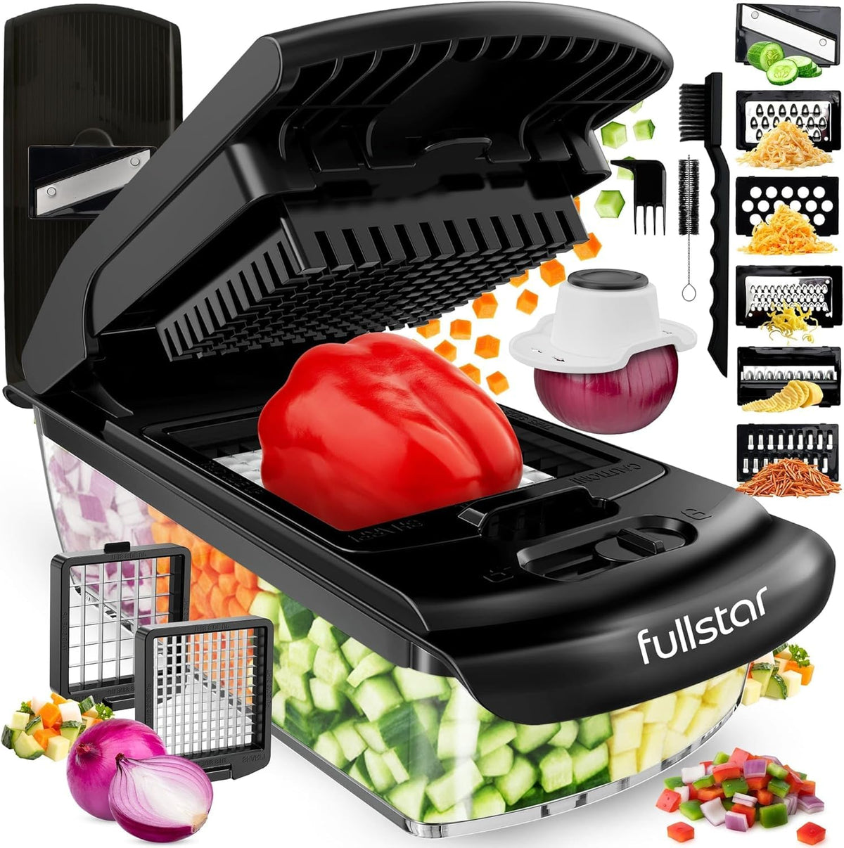 Fullstar Pro Original Vegetable Chopper & Spiralizer, All-in-1 Kitchen Tool