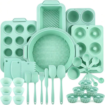 36 Pieces Silicone Baking Set, Nonstick Cooking Utensils, BPA-free