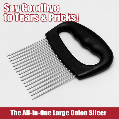 Extra-Large Onion Slicer – 304 Steel 16-Needle Cutter for Kitchen