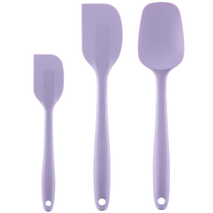 Silicone Spatula Set - Rubber Spatula - 600°F Heat Resistant Baking Spoon & Spatulas (Pink)