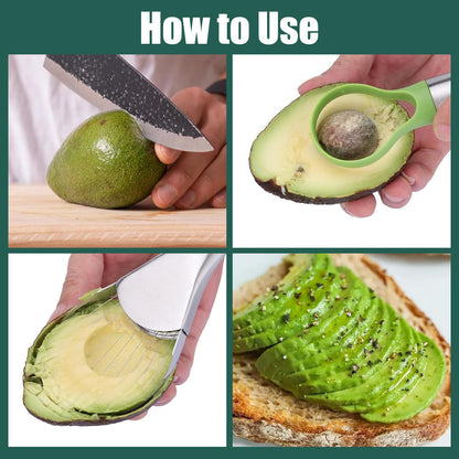 2 in 1 Stainless Steel Avocado Slicer and Pitter Tool