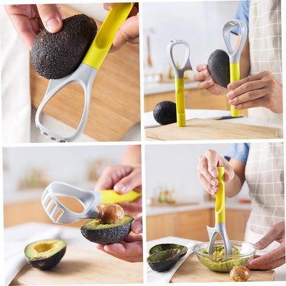 Avocado Slicer Tool Avocado Cutter, 3-In-1 Avocado Slicer, Reusable Avocado Masher with Comfortable Handle, Multi-Function Avocado Tool 8.4x2.7x1.3inch