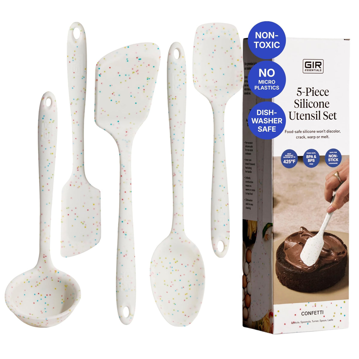 GIR: 5-Piece Silicone Essentials Kitchen Utensils Set – Rose
