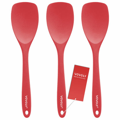 Vovoly Silicone Spatula Spoon Set, 11 IN, Assorted, Spoonula Heat Resistant
