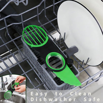 3 in 1 Avocado slicer,dishwasher safe(Green)