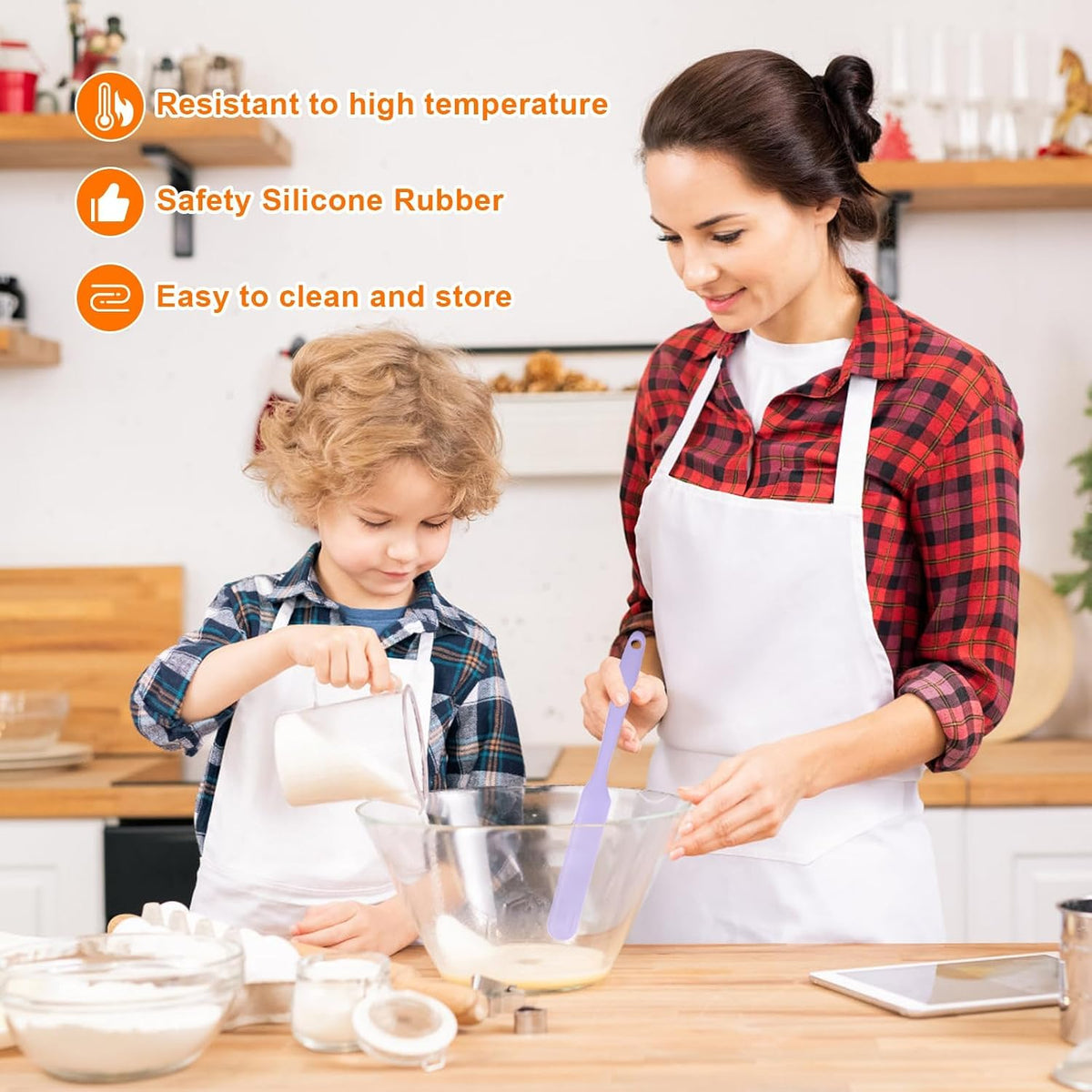 4 Pcs Silicone Jar Spatula, Small Scraper Skinny Spreader for Jars