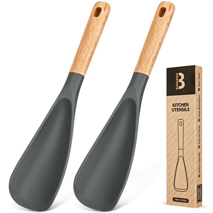Badiano Silicone Cooking Spoon for Nonstick Cookwares, Multi-function,11.4"