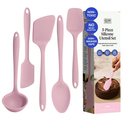 GIR: 5-Piece Silicone Essentials Kitchen Utensils Set – Rose