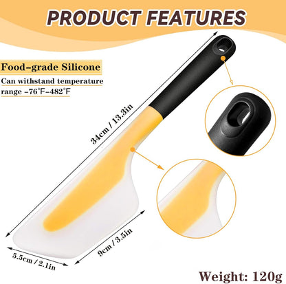 Silicone Omelette Spatula Turner, 13Inch Flip Fold Omelet Turner