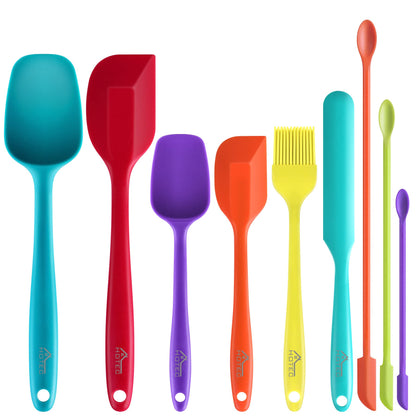 HOTEC Silicone Rubber BPA-Free Spatula Set, Set of 5, Classic Blue