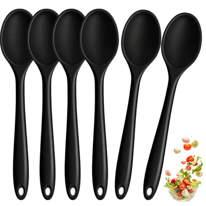 2 Pcs Silicone Spoons,Heat Resistant Mixing Spoons,10in