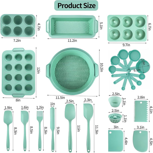 36 Pieces Silicone Baking Set, Nonstick Cooking Utensils, BPA-free
