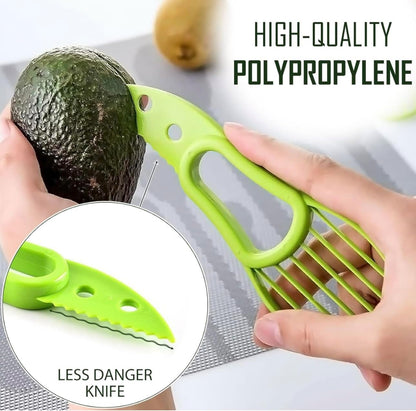 Avocado Peeler 3 in 1 Tool - Hassle-free Avocado Slicer, Pitter & Scooper - Kitchen Gadget for Hass Avocados - Easy to Use, Plastic Avocado Knife, Green - Must-Have Avocado Accessory!