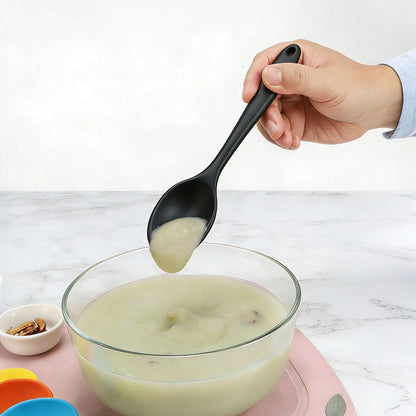 2 Pcs Silicone Spoons,Heat Resistant Mixing Spoons,10in