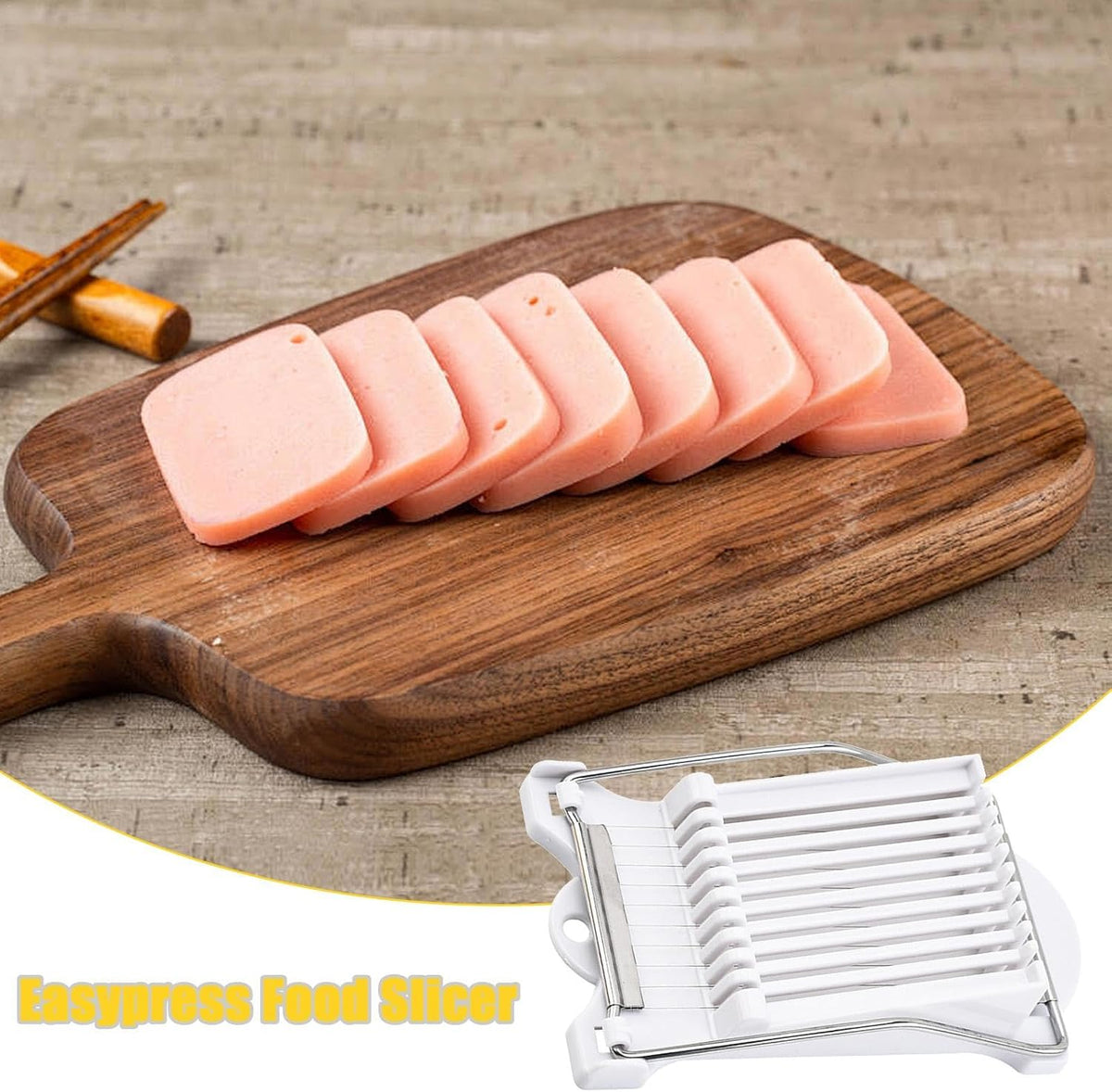 Cheese Slicer Cutter Tool | Luncheon Meat Slicer | Tomato Slicer Kit, Stainless Steel Luncheon Meat Slicer, Handheld Quick Slicer Evenly Strong For Cheese, Ham, Avocado, Hot Dogs