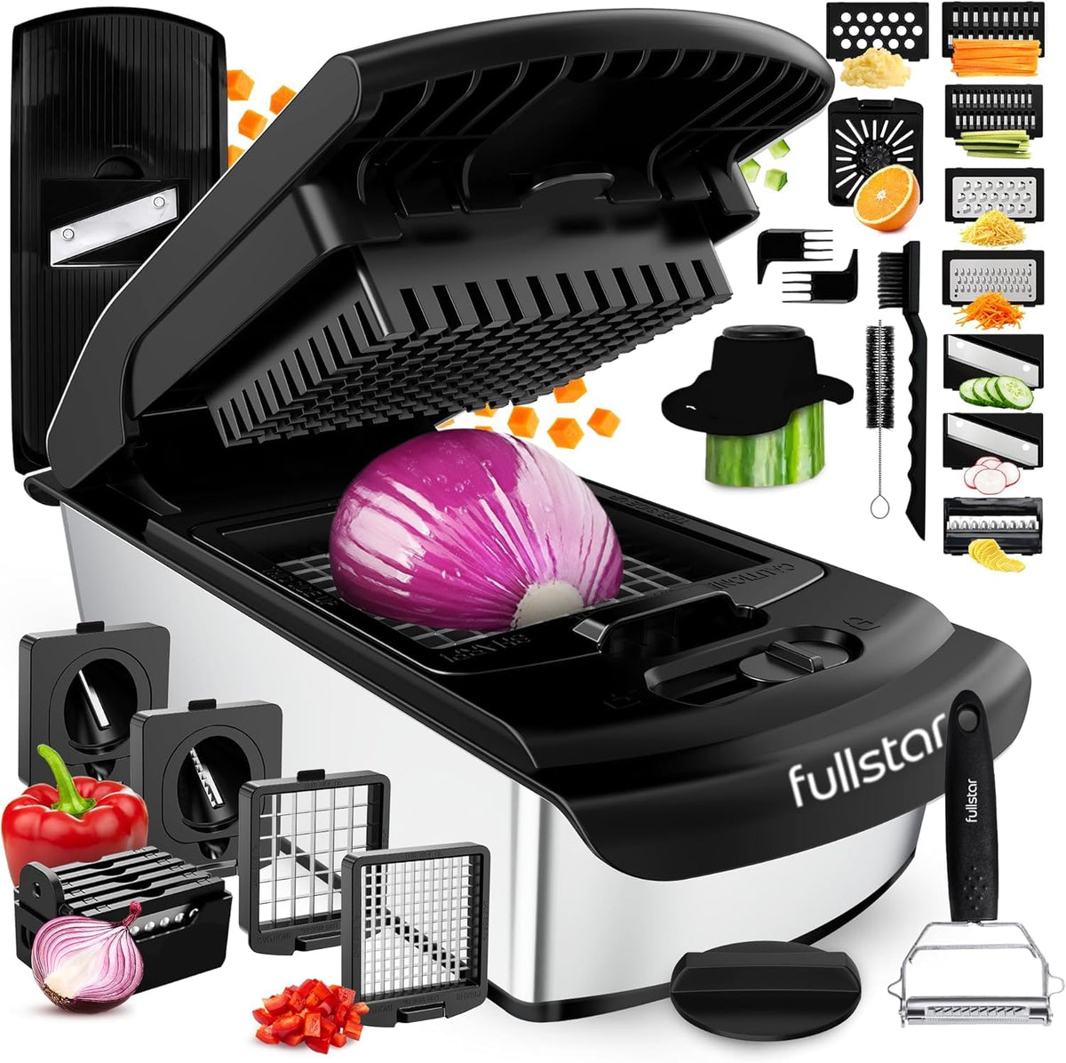 Fullstar Pro Original Vegetable Chopper & Spiralizer, All-in-1 Kitchen Tool