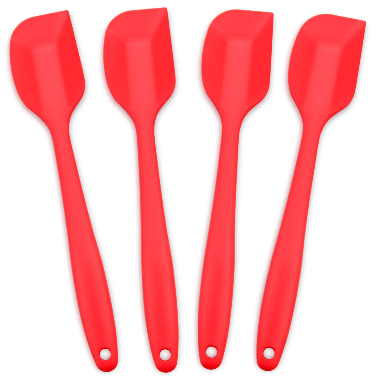 Silicone Spatula 4-piece Set,Heat-Resistant Spatulas,Non-stick Rubber Spatulas with Stainless Steel Core