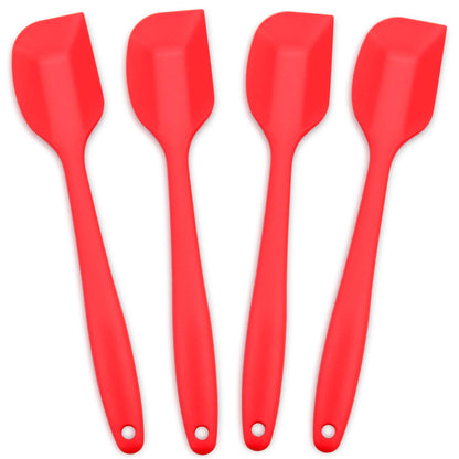 Silicone Spatula 4-piece Set,Heat-Resistant Spatulas,Non-stick Rubber Spatulas with Stainless Steel Core