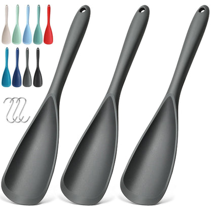 3 PACK Silicone Cooking Spoon Spatula for Nonstick Cookware, Heat‑resistant