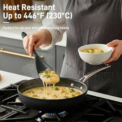 3 PACK Silicone Cooking Spoon Spatula for Nonstick Cookware, Heat‑resistant