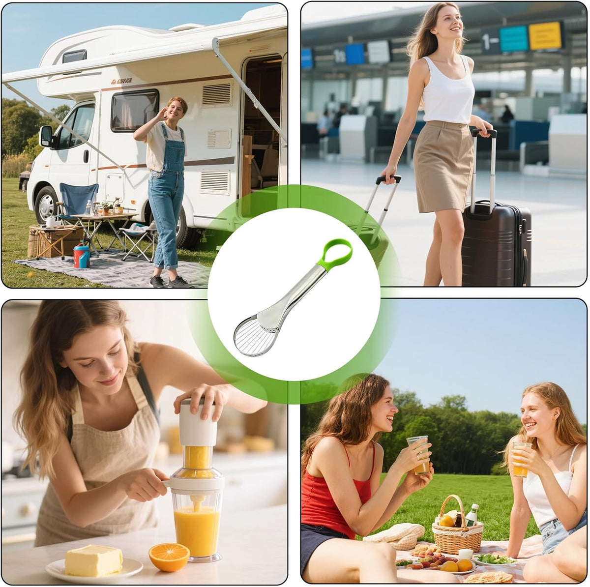 2-in-1 Avocado Slicer Pitter Cutter and Stainless Tool