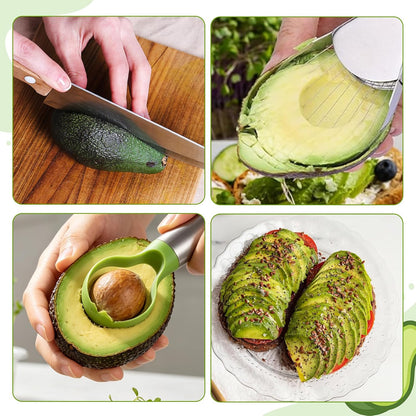 Avocado Slicer Tool, 3-in-1 Stainless Steel Avocado Slicer Tool