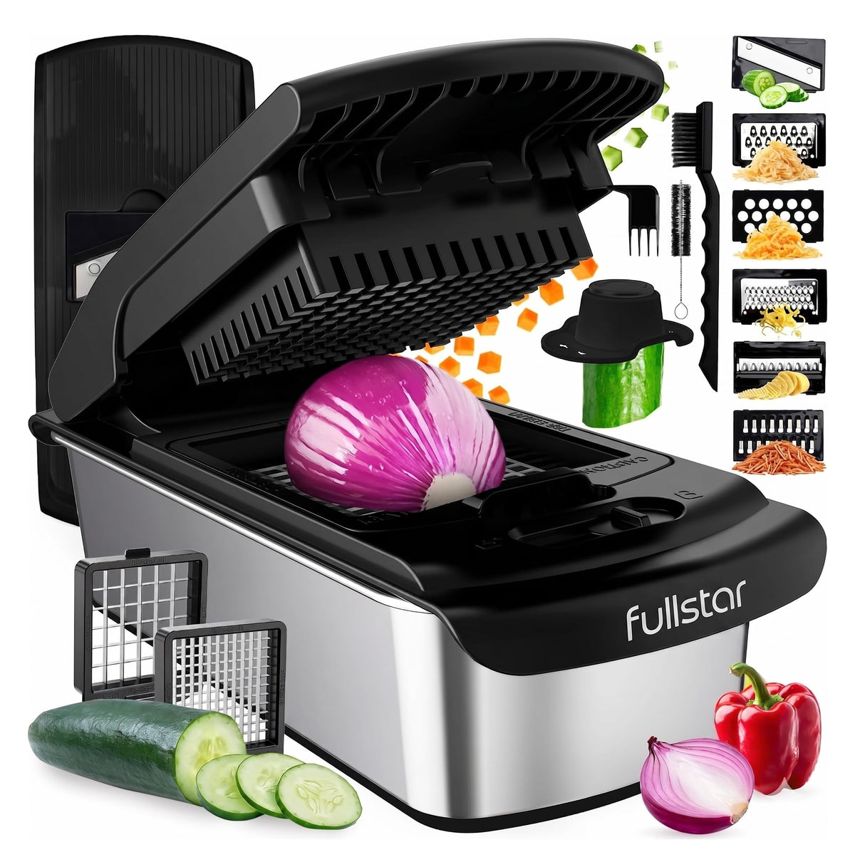 Fullstar Pro Original Vegetable Chopper & Spiralizer, All-in-1 Kitchen Tool