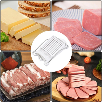 Cheese Slicer Cutter Tool | Luncheon Meat Slicer | Tomato Slicer Kit, Stainless Steel Luncheon Meat Slicer, Handheld Quick Slicer Evenly Strong For Cheese, Ham, Avocado, Hot Dogs