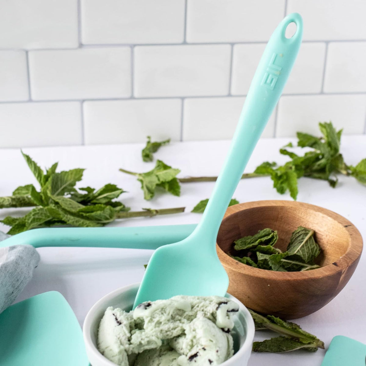 GIR: Get It Right Silicone Spatula Spoonula, Non-toxic Cooking Utensils for Nonstick Cookware, Cooking and Baking - Skinny- 11IN - Slate