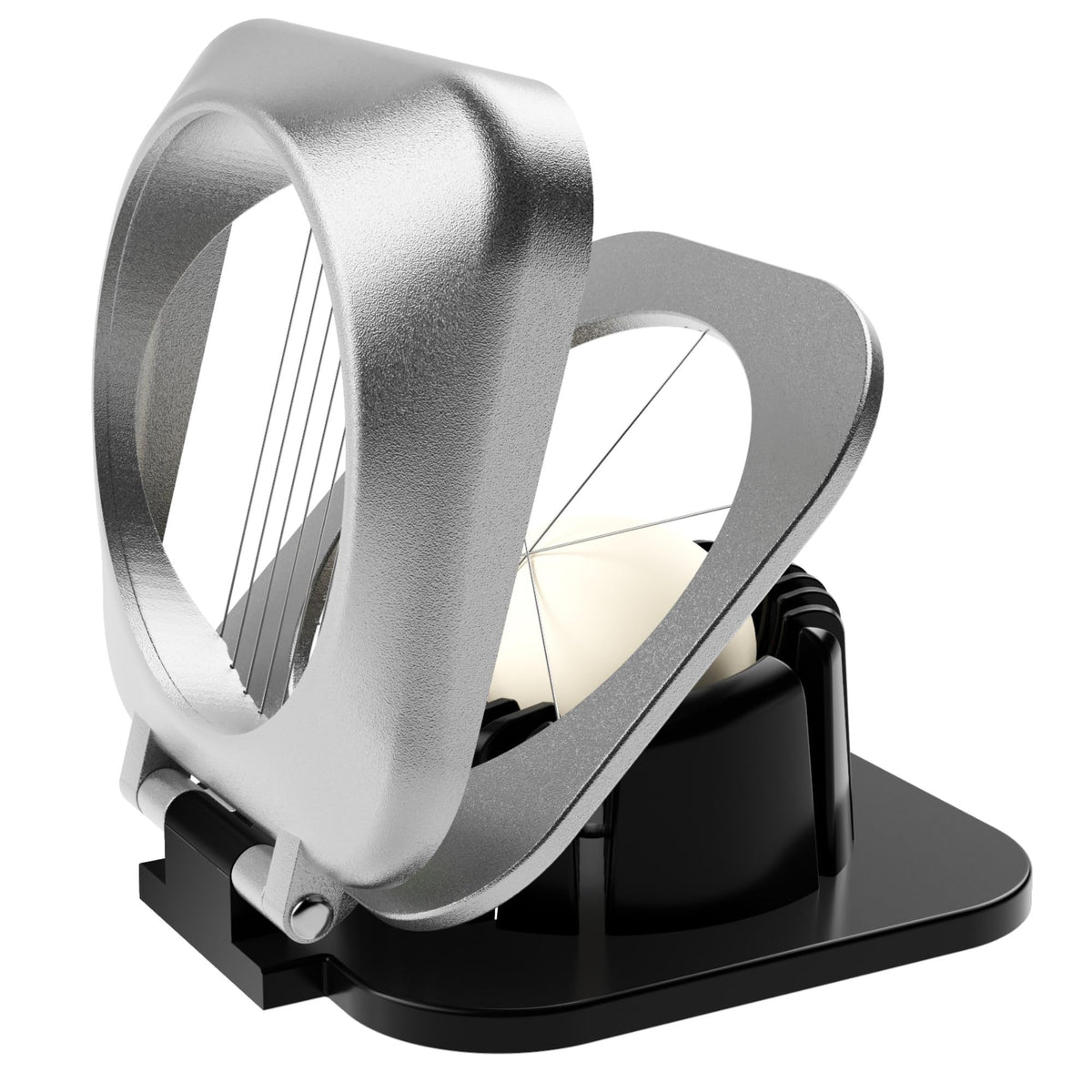 Multipurpose Heavy Duty Aluminium Egg Slicer, Stainless Steel Wire, Sliver