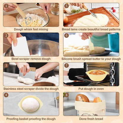 TOKPELA Sourdough Starter Kit 13Pcs Sourdough Bread Baking Supplies