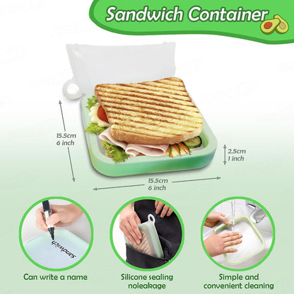SABLUE Avocado 4-Piece Set: Multi-Function Slicer Tool, Saver, Wheat Straw Cutting Board & Sandwich Container, Dishwasher Safe, BPA-Free Storage for Slicing, Pitting, Fresh Keeping Meal Prep S0059