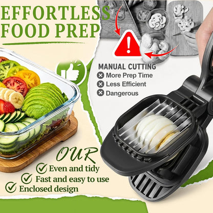 NOVANO Fruit Slicer, Egg Slicer, Black