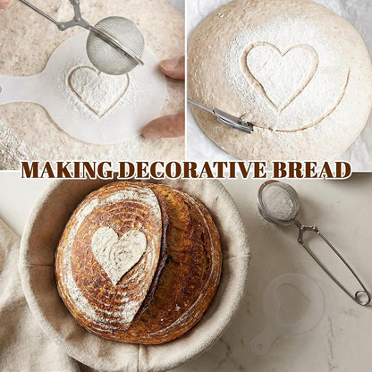 Sourdough Bread Baking Tool Set with Bread Lame & Blades, Bowl Scraper