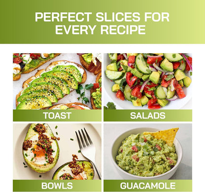 3 in One Avocado Slicer with Food Grade BPA Free Plastic and Stainless-Steel Pitter - Multipurpose Ergonomic Kitchen Gadget for Hassle-Free Preparation - Dishwasher Safe - Pack of 2