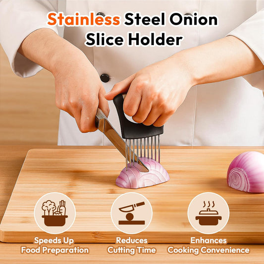 Onion Slicer with Protective Case, Onion Cutter, Meat Tenderizer Tool