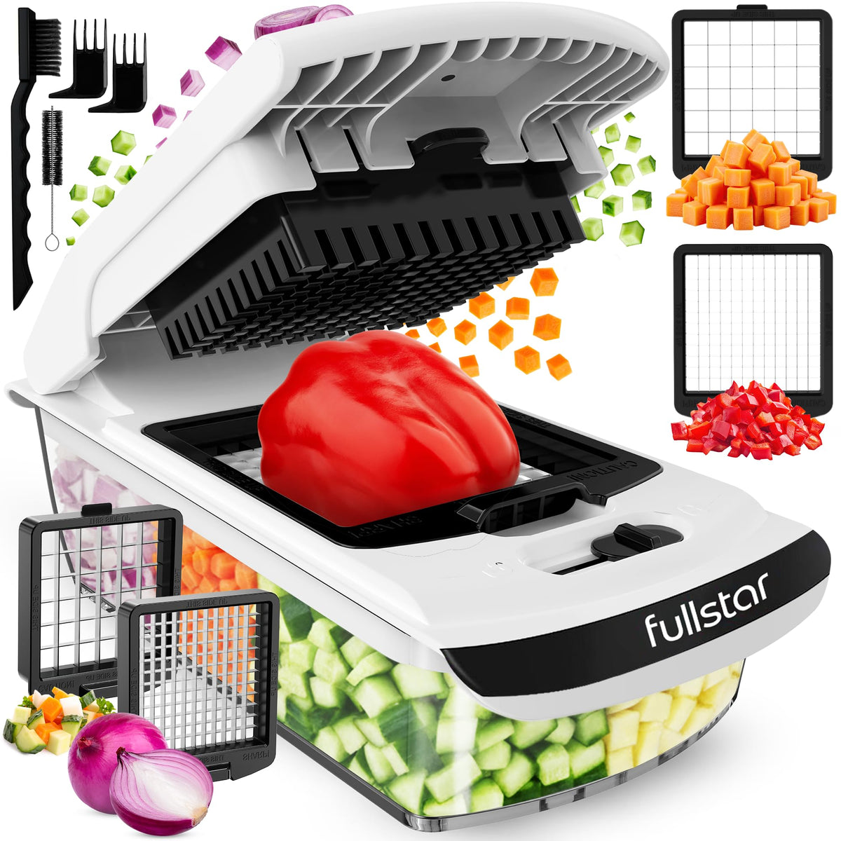 Fullstar Pro Original Vegetable Chopper & Spiralizer, All-in-1 Kitchen Tool