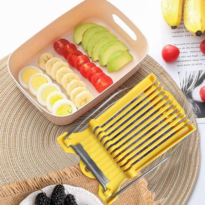 Multipurpose Luncheon Meat Slicer Egg Slicer Cuts 10 Slices for Eggs, Hams, Avocados, Bananas, Onions, Soft Food and Fruits(2PCS)
